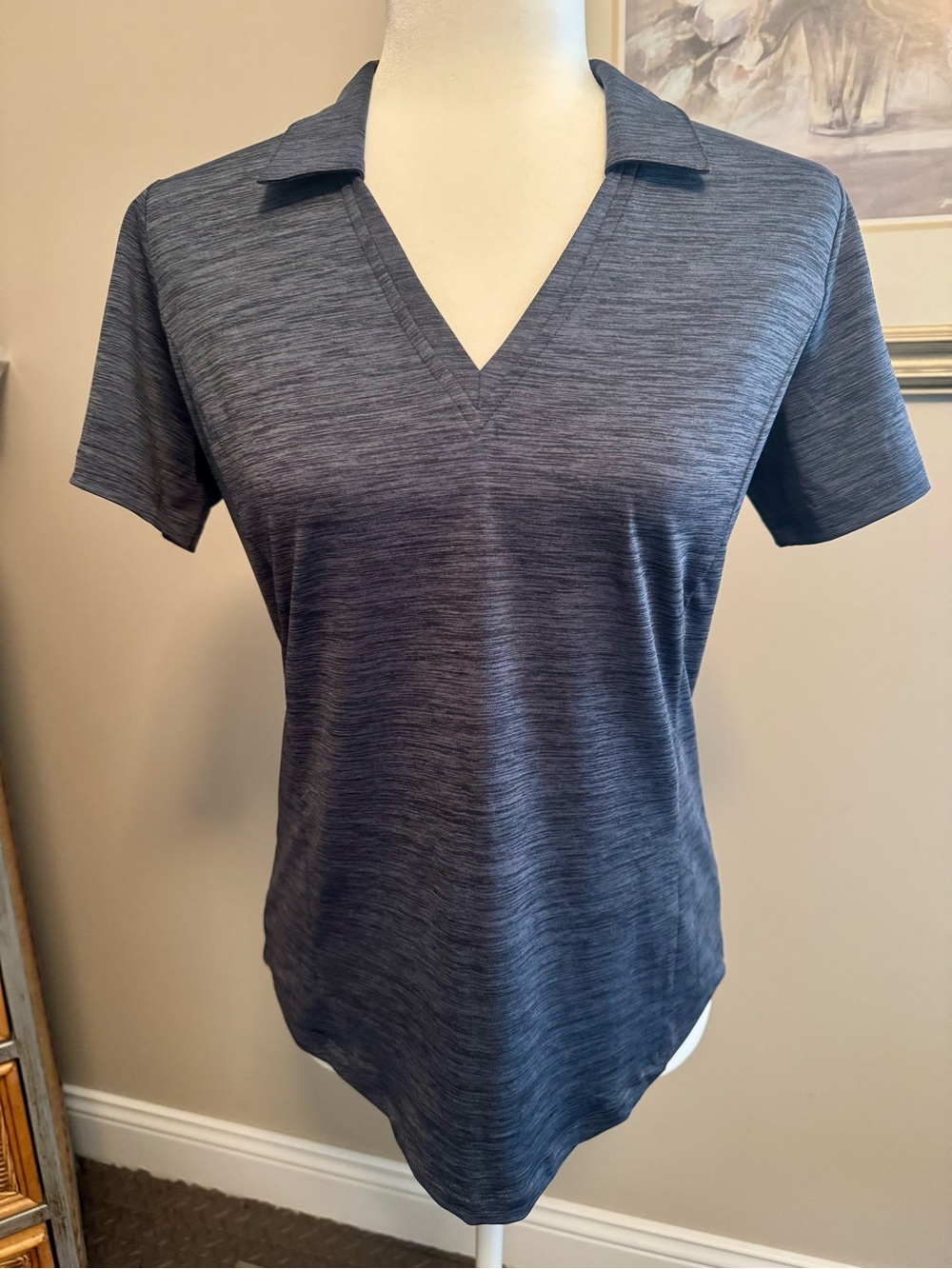 Lady Hagen short-sleeve collared Navy Blue Polo Golf shirt